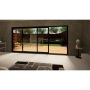 Aluminium Sliding Door Part Q Compliant - 4500mm Black - Left Hand Slide & Right Hand Fixed