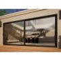 Aluminium Sliding Door Part Q Compliant - 4500mm Grey - Left Hand Slide & Right Hand Fixed