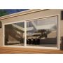 Aluminium Sliding Door Part Q Compliant - 4500mm White - Left Hand Slide & Right Hand Fixed