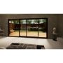 Aluminium Sliding Door - 4500mm Black - Right Hand Slide & Left Hand Fixed