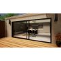 Aluminium Sliding Door Part Q Compliant - 4500mm Black - Right Hand Slide & Left Hand Fixed