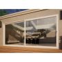 Aluminium Sliding Door Part Q Compliant - 4500mm White - Right Hand Slide & Left Hand Fixed