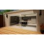 Aluminium Sliding Door Part Q Compliant - 4500mm White - Right Hand Slide & Left Hand Fixed