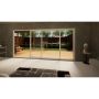 Aluminium Sliding Door Part Q Compliant - 4500mm White - Right Hand Slide & Left Hand Fixed