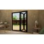 Heritage Aluminium Bifold Door Part Q Compliant - 1800mm Black - 3 Left