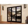 Heritage Aluminium Bifold Door Part Q Compliant - 2100mm Black - 3 Left