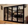 Heritage Aluminium Bifold Door Part Q Compliant - 3000mm Black - 1 Left 3 Right