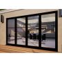 Heritage Aluminium Bifold Door Part Q Compliant - 3600mm Black - 1 Left 3 Right