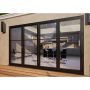 Heritage Aluminium Bifold Door Part Q Compliant - 3600mm Grey - 1 Left 3 Right
