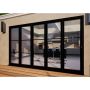 Heritage Aluminium Bifold Door Part Q Compliant - 3600mm Black - 5 Left