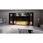 Heritage Aluminium Bifold Door Part Q Compliant - 4200mm Black - 3 Left 3 Right