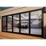 Heritage Aluminium Bifold Door Part Q Compliant - 4800mm Black - 5 Left