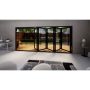 Heritage Aluminium Bifold Door Part Q Compliant - 4800mm Black - 5 Left