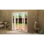PVC French Door - 1200mm White Open Out - 2x 300mm Sidescreens