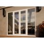 PVC French Door - 1200mm White Open Out - 2x 600mm Sidescreens