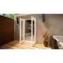 PVC French Door - 1200mm White Open Out