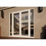 PVC French Door - 1500mm White Open Out - 2x 300mm Sidescreens