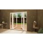 PVC French Door Part Q Compliant - 1500mm White Open Out - 2x 300mm Sidescreens