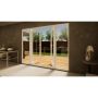 PVC French Door - 1500mm White Open Out - 2x 600mm Sidescreens