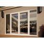 PVC French Door Part Q Compliant - 1800mm White Open Out - 2x 600mm Sidescreens