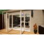 PVC French Door Part Q Compliant - 1800mm White Open Out - 2x 600mm Sidescreens