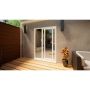 PVC Sliding Door Part Q Compliant - 1500mm White - Left Hand Slide & Right Hand Fixed