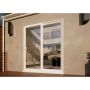 PVC Sliding Door - 1800mm White - Left Hand Slide & Right Hand Fixed