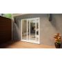 PVC Sliding Door - 1800mm White - Left Hand Slide & Right Hand Fixed