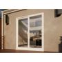 PVC Sliding Door - 1800mm White - Right Hand Slide & Left Hand Fixed