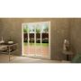 PVC Sliding Door - 1800mm White - Right Hand Slide & Left Hand Fixed