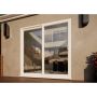 PVC Sliding Door Part Q Compliant - 2100mm White - Right Hand Slide & Left Hand Fixed