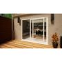 PVC Sliding Door Part Q Compliant - 2400mm White - Left Hand Slide & Right Hand Fixed