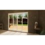 PVC Sliding Door Part Q Compliant - 2400mm White - Left Hand Slide & Right Hand Fixed