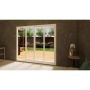 PVC Sliding Door - 2400mm White - Right Hand Slide & Left Hand Fixed