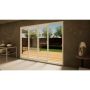 PVC Sliding Door Part Q Compliant - 2700mm White - Left Hand Slide & Right Hand Fixed