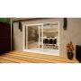PVC Sliding Door Part Q Compliant - 2700mm White - Right Hand Slide & Left Hand Fixed