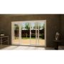 PVC Double Sliding Door - 3000mm White - 2x Sliding & 2x Fixed Doors