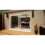 PVC Sliding Door Part Q Compliant - 3000mm White - Right Hand Slide & Left Hand Fixed