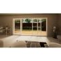 PVC Double Sliding Door Part Q Compliant - 4200mm White - 2x Sliding & 2x Fixed Doors