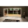 PVC Double Sliding Door - 4500mm White - 2x Sliding & 2x Fixed Doors