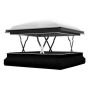 Smoke Ventilation Domed Flat Roof Window - 1000mm x 1000mm Double Glazed White 4x Actuators