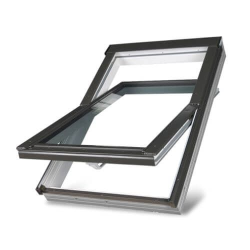 PVC Centre Pivot Roof Window - 550mm x 780mm White