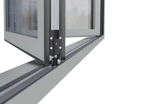Aluminium Bifold Door Part Q Compliant - 4800mm White - 5 Left