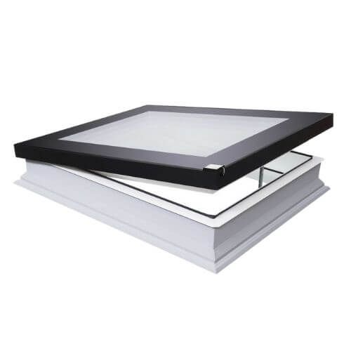 Type F Electrical Opening Flat Roof Window - 600mm x 900mm Triple Glazed Black