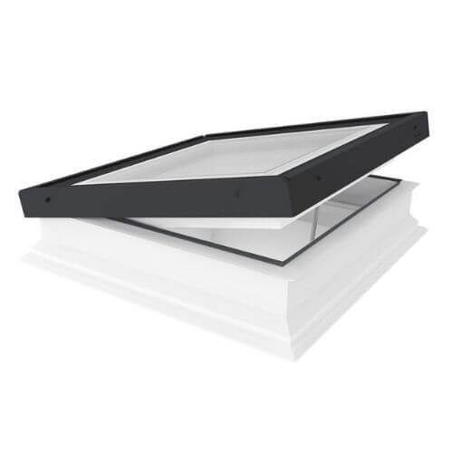 Type G Manual Opening Flat Roof Window - 1000mm x 1000mm Double Glazed Black