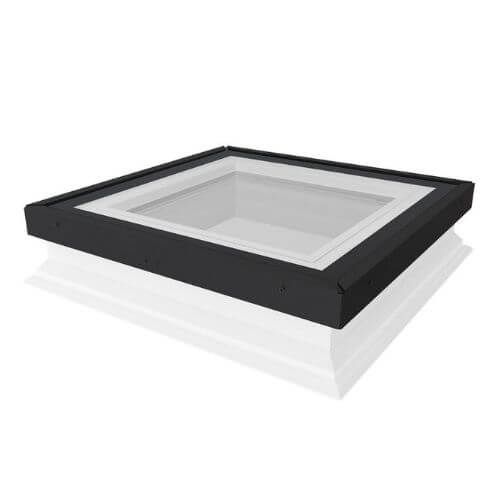 Type G Non Opening Flat Roof Window - 1200mm x 1200mm Double Glazed Black