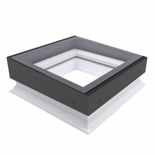 Type Z Non Opening Flat Roof Window Straight Finish - 900mm x 1200mm Double Glazed Black