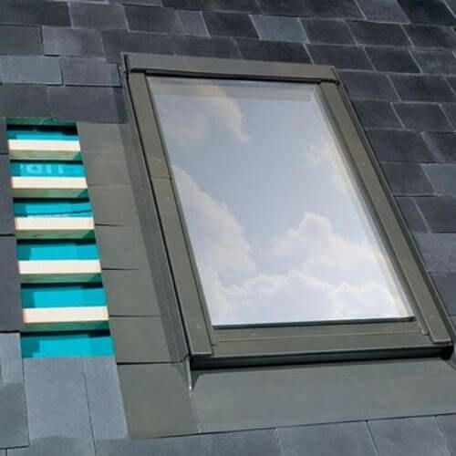 Pitched Roof Window Flashing For Non-Interlocking Slate Up To 10mm Thick Recessed Style - 550mm x 780mm