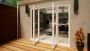 Aluminium French Door - 1200mm White Open Out - 2x 600mm Sidescreens