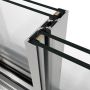 Aluminium Sliding Door Part Q Compliant - 1500mm Grey - Left Hand Slide & Right Hand Fixed
